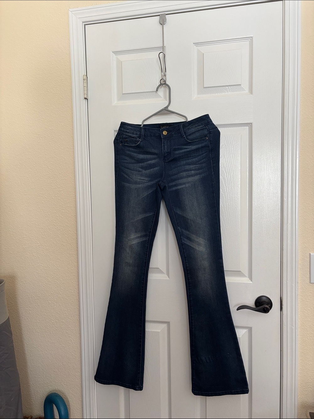 Women's Dark Blue Flare Jeans - Classic Flared Fit